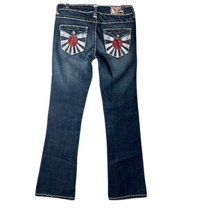 Laguna Beach Jeans Mens 27x34.5 Corona Del Mar Hand Stitched Painted New